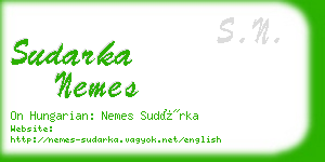 sudarka nemes business card